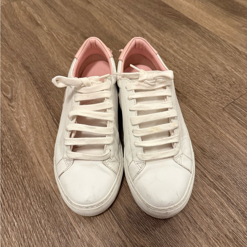 Givenchy White Sneakers with Pink Interior